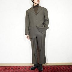 EU VINTAGE Fly line STRIPE PATTERNED 3B DESIGN SET UP SUIT/ヨーロッパ古着ストライプ柄デザイン3Bデザインセットアップスーツ