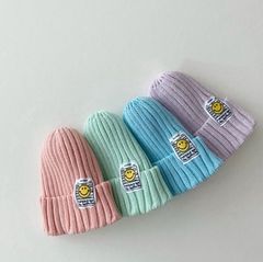 ＊韓国子供服 ＊ smile ニットキャップ ベビー ニット帽 帽子 キッズ