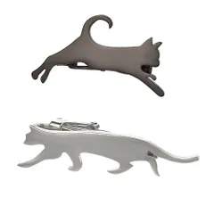 【迅速発送】Yoursfs ネクタイピン 猫 ネコ セット 2本 シルバー かわいい ねこ ネクタイピン おしゃれ おもしろ ユニーク ネクタイ ピン ブランド メンズ アクセサリー プレゼント