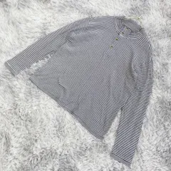 【Eddie bauer】エディバウアー  Tシャツ【S】カジュアル  ボーダー柄  メンズ   グレー系  灰色 【送料無料】