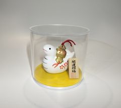 アクリル小型ケース120φサイズ（台座白マット）色板（黄）付き