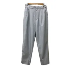 ロペピクニック ROPE Picnic パンツ テーパード ロング タック ウエストゴム 杢 無地 38 グレー