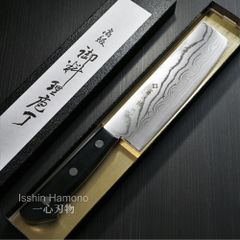 【藤次郎】 包丁 薄刃 165mm BASICダマスカスシリーズ V金10号 ステンレス 送料無料 ギフトラッピング対応 F-330