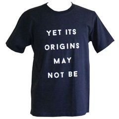 【送料無料匿名発送対応！】Trap/u（トラップユー）プリントクルーネック半袖Tシャツ ブラック 黒色 YET ITS ORIGINS MAY NOT BE  An Account of the Origin