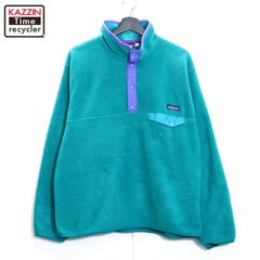 90s vintage patagonia アウトドア プルオーバー シンチラ スナップT フリースジャケット メンズ 表記XLサイズ