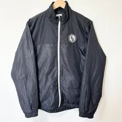 (^w^)b FILAGOLF フィラゴルフ 中綿ジャケット フルジップ ブランドロゴ ロゴ刺繍 ワンポイント 防寒 薄手アウター ゴルフ アウトドア 普段着 カジュアル シンプル ブラック メンズ サイズM