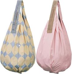 【お買い得商品】[マーナ]  Shupatto コンパクトバッグ Drop エコバッグ タテ型　レモン　ピンクセット商品