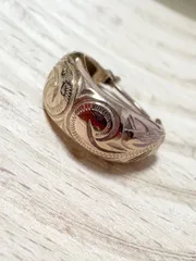 【片耳用】ハワイアンジュエリー調 ドロップフープピアス　ピンクゴールド　サージカル　つけっぱなし