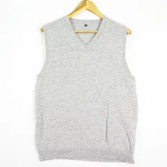 無印良品 良品計画 MUJI ウール プルベスト XL ライトグレー 2sa6834