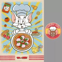 [중고] 굿즈 세트 톰 / 제리 (콕 모자) A4 포스터 & 스티커 [이치 반 쿠지 톰과 제리 Tasty Moments ~ 맛있는 매일 ~] H 상