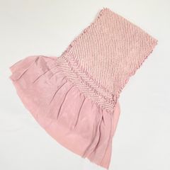 帯揚げ　灰紫　中抜き絞り