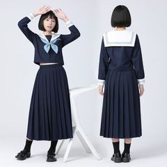 セーラー服 レディース制服 女子制服 コスプレ プリーツスカート 仮装 学生服 コスチューム 長袖 上下セット セーラー襟 女子制服 JK制服 高校生 コスプレ衣装 可愛い JK服 学園祭 大人 セクシー 新学期 學院風 中学生 xzdsant