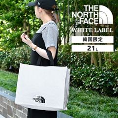 トートバッグ THE NORTH FACE ザ ノースフェイス ショッパーバッグ Mサイズ 大容量 ホワイトレーベル 韓国限定 ブランド おしゃれ マチ付き ランドリーバッグ エコバッグ 折りたたみ 21L 白 メンズ