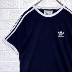 アディダスオリジナルス　半袖Tシャツ　リンガーT　スリーストライプスT　ブラック