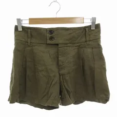 グッチ GUCCI ショートパンツ ハーフパンツ ショーツ 麻 リネン 36 XS 茶 ブラウン /FF ■ECのサムネイル