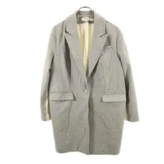 カメオ ウールブレンド チェスターコート XS グレー×ホワイト CAMEO 切替 メンズ