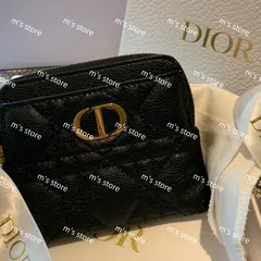 Dior Caro Lavender ウォレットカナージュ カーフスキン DIOR | Dior Caro Lavender ウォレット カナージュ カーフスキン