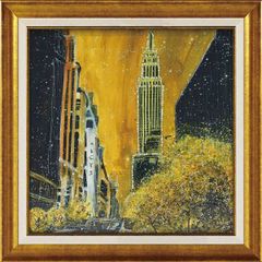 ニューヨークの夕暮れ時のエンパイア・ステート・ビルディングのアート