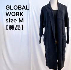 [グローバルワーク] 　(R)ネイビー ニット ガウン ロング カーディガン