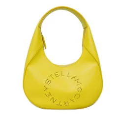 Stella McCartney ステラマッカートニー スモール ホーボー ワンショルダー バッグ スムース イエロー パンチング ステラ ロゴ アルターナッパ シトラス ショルダーバッグ 700269 W8542 7209