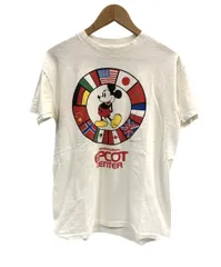 ヴィンテージ vintage 80's 80s WALT Disney World Epcot Center Mickey Mouse 1982 ディズニー ミッキーマウス Tシャツ ホワイト Mサイズ 101MT-3480