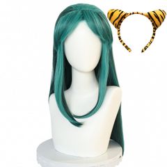 【新着商品】森ガール系 耐熱フルウィッグ 自然つや ネット付き 小顔 日常 かつら 自然な質感 髪飾り付き 原宿系 cosplay コスプレウィッグ wig ラム コスチューム小物 ハロウィン うる星やつらコスプレに適用 仮装