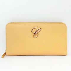未使用品 ショパール CHOPARD カロライン ラウンドファスナー長財布 ベージュ 95015-0115