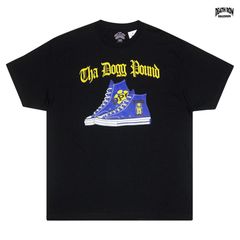 DEATH ROW RECORDS × THA DOGG POUND DPG SHOE Tシャツ【BLACK】(デスロウレコード DPG ザドッグパウンド SNOOP DOGG スヌープドッグ DAZ KURUPT ロゴ 半袖 ショートスリーブ)