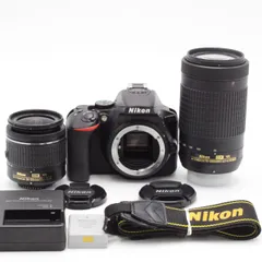 定番最安値Nikon D5600ダブルズームキット　新品未使用品　3年保証おまけ付き デジタル一眼