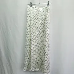 ◇ ⊂◎●未使用● GLOBAL WORK シャイニー ロング フレア スカート サイズM ホワイト レディース E  【1412090028960】