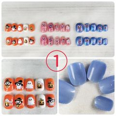 【障がい者さん作品】ハロウィン柄♪&新作♪ ネイルチップ ハンドメイド 手作り まとめ売り セット売り