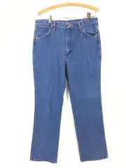 古着 90s USA製 Wrangler 936 ブルー デニム パンツ ジーンズ ストレート W33 L30 