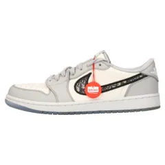 NIKE (ナイキ) ×DIOR AIR JORDAN 1 LOW OG CN8608-002 ディオール エアディオール エアジョーダン1ロー ローカットスニーカー US9.5/27.5cm グレーのサムネイル