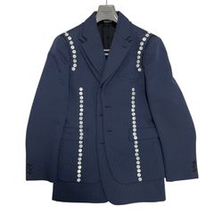 COMME des GARÇONS HOMME PLUS 多ボタンレイヤードジャケット PN-J004 NAVY XL コムデギャルソンオムプリュス 紺 ネイビー XLARGE エックスエル GARCONS