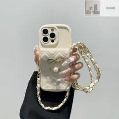 パール リボン エレガント iPhone17 Pro Max 保護ケース カードポケット付き ショルダーストラップ 全面保護 耐衝撃 ソフトケース iPhone17/17pro/17pro max/16/15/14/13/12/11 多機種対応