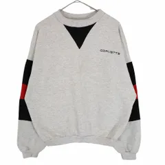 USA製 MID AMERICA ワンポイントロゴ スウェット 刺繍 CORVETTE コルベット シボレー グレー (メンズ L) 中古 古着 O3443