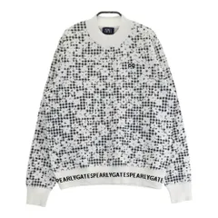 サイズ：2 PEARLY GATES パーリーゲイツ  モックネック ニット セーター チェック 花柄 ホワイト系 [240101426745] ゴルフウェア レディース ストスト