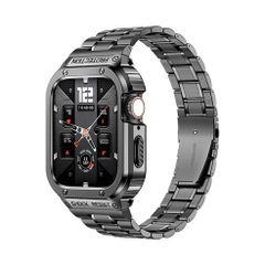 アップルウォッチバンド（Apple Watchバンド）タフステンレスケース一体型バンド【グレー】44mm/45mm/49mm対応 [BELTIES]