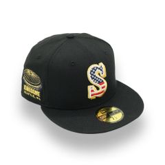 日本未発売 ニューエラ シアトル・マリナーズ キングドーム サイドパッチ キャップ / NEW ERA SEATTLE MARINERS KINGDOME SIDE PATCH 59FIFTY CAP [BLACK]