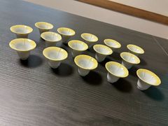 おちょこ　15個　花　アサガオ　黄色
