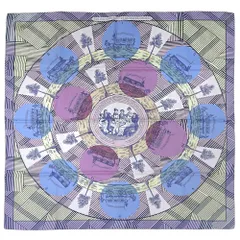 ⭐️良品⭐️ エルメス オムニバスと白い貴婦人のゲーム ツイリースカーフ カレジェアン 《オムニバスと白い貴婦人のゲーム》 - ピンク