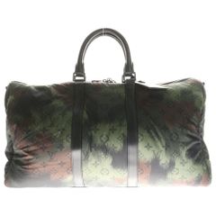 LOUIS VUITTON (ルイヴィトン) モノグラム キーポルバンドリエール50 カモフラージュ ナイロン ボストンバッグ カーキ M56416
