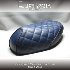 □【DIO ディオ AF34 AF35 SR ZX】張替え済♪　カスタムシート　紺/茶色　ダイヤ柄《Euphoria》□MK60072