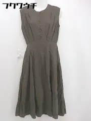 ◇ w closet ダブルクローゼット ノースリーブ ロング ワンピース サイズF ブラウンカーキ系 レディース 【中古】 【1106070012925】のサムネイル
