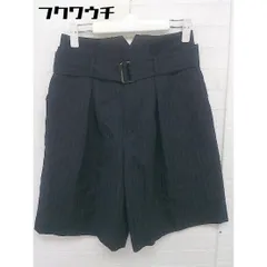 ◇ ◎ DES PRES デプレ ウエストベルト付き ストライプ ショート パンツ サイズ0 ネイビー レディース  【中古】 【1108270000498】