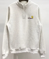 カーハート（CARHARTT）ハーフジップ アメリカンスクリプト スエットシャツ