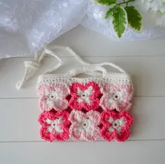 紫陽花モチーフのペット用ショルダーバッグ①