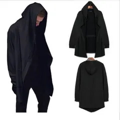 コーディガン メンズ カーディガン カーデ コート トップス パーカー マント風 大きいサイズ アウター フード付き 個性的 ロック 男性 秋冬 新作 薄手yhawy1905