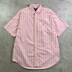 90年代 Ralph Lauren ラルフローレン BLAKE ストライプシャツ オックスフォードシャツ メンズ2XL相当 