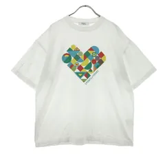 美品 Uniform Circus BEAMS ユニフォームサーカスビームス プリント 半袖 Tシャツ S ホワイト メンズ 古着